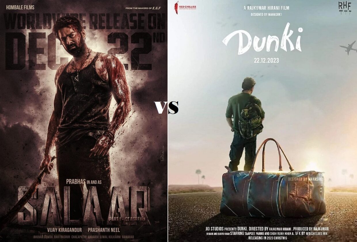 Bollywood's Blockbuster Clash: Prabhas' Salaar vs SRK's Dunki 'DUNKI' VS ' SALAAR'