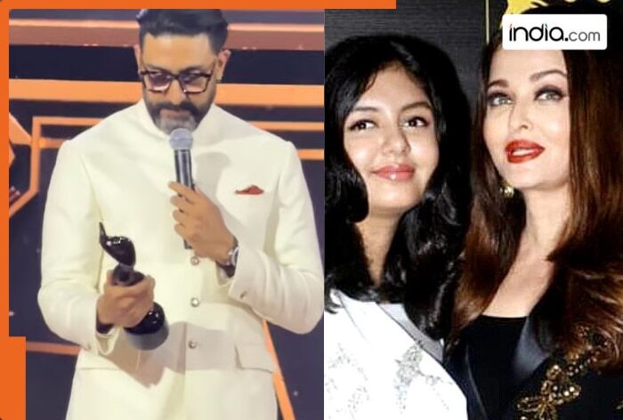 Abhishek Bachchan breaks down after winning Best Actor at Filmfare, but Aishwarya & Aaradhya skip event; Fans ask, ‘Aaj bhi nahi…’